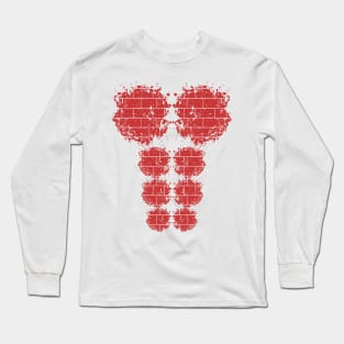 Red Wall Bricks Holes Cracks Long Sleeve T-Shirt